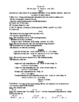 Giáo án lớp 5 - Tuần 14 năm 2011