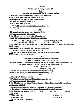 Giáo án lớp 5 - Tuần 16 năm 2011