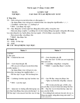 Giáo án lớp 5 - Tuần 17, thứ ba