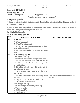 Giáo án lớp 5 - Tuần 17 - Trường TH Bình Văn