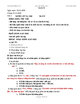 Giáo án lớp 5 - Tuần 18 - Trường TH Bình Văn