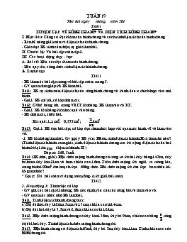 Giáo án lớp 5 - Tuần 19 năm 2011