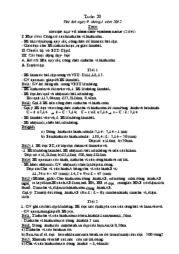 Giáo án lớp 5 - Tuần 20 năm 2011