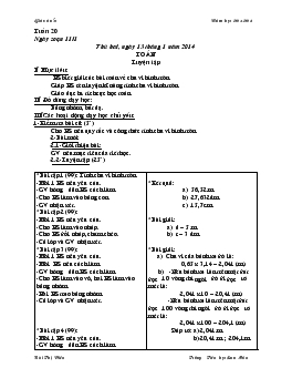 Giáo án lớp 5 tuần 20 năm 2013 - 2014