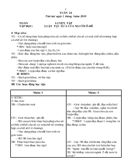 Giáo án lớp 5 - Tuần 24, thứ hai