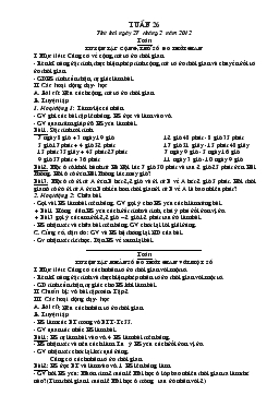 Giáo án lớp 5 - Tuần 26 năm 2012