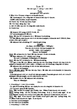 Giáo án lớp 5 - Tuần 27 năm 2012