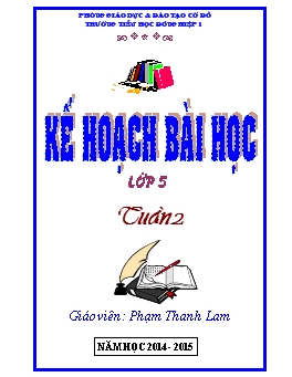 Giáo án lớp 5 - Tuần 2