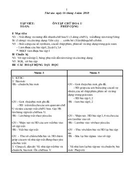 Giáo án lớp 5 - Tuần 30, thứ sáu