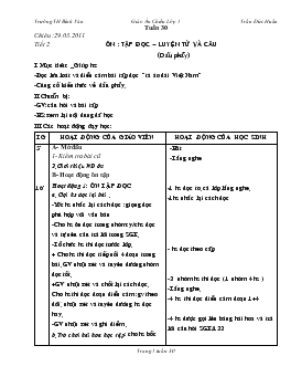 Giáo án lớp 5 - Tuần 30 - Trường TH Bình Văn