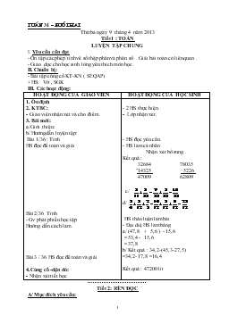 Giáo án lớp 5 - Tuần 31