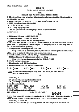 Giáo án lớp 5 - Tuần 32 năm 2012