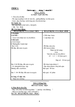 Giáo án lớp 5 - Tuần 34 buổi chiều