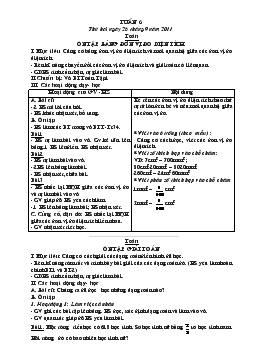 Giáo án lớp 5 - Tuần 6 năm 2011