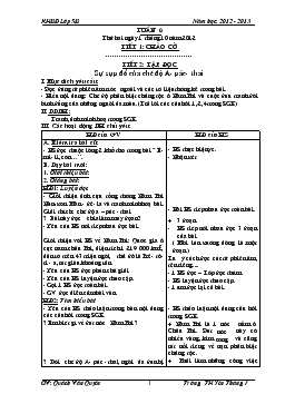 Giáo án lớp 5 - Tuần 6 năm 2012 - 2013