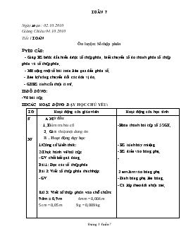 Giáo án lớp 5 - Tuần 7 - Trường TH Bình Văn