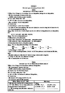 Giáo án lớp 5 - Tuần 8 năm 2011