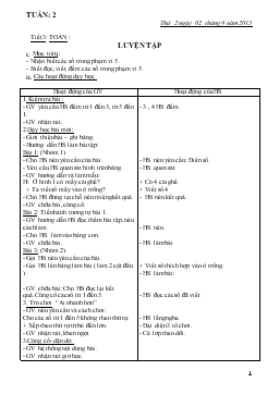 Giáo án lớp ghép 1, 2 - Tuần 2