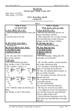 Giáo án lớp ghép 4, 5 - Tuần 16