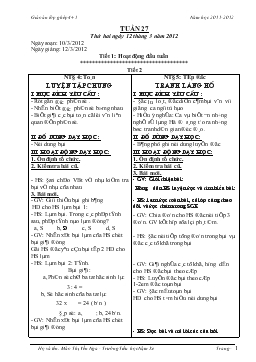 Giáo án lớp ghép 4, 5 - Tuần 27