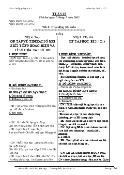 Giáo án lớp ghép 4, 5 - Tuần 35