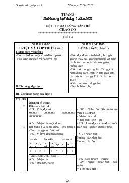 Giáo án lớp ghép 4, 5 - Tuần 3