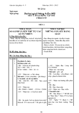 Giáo án lớp ghép 4, 5 - Tuần 4