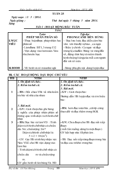 Giáo án lớp ghép (lớp 4, 5) - Tuần 25