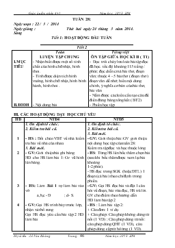 Giáo án lớp ghép (lớp 4, 5) - Tuần 28