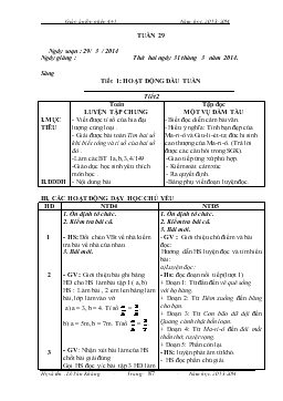 Giáo án lớp ghép (lớp 4, 5) - Tuần 29