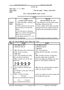 Giáo án lớp ghép (lớp 4, 5) - Tuần 30