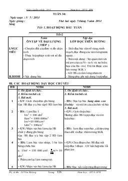 Giáo án lớp ghép (lớp 4, 5) - Tuần 34