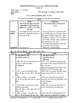 Giáo án lớp ghép (lớp 4, 5) - Tuần 35
