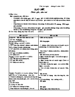 Giáo án môn Đạo đức - Tuần 13 năm 2011