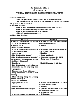 Giáo án môn Mỹ thuật - Tuần 6