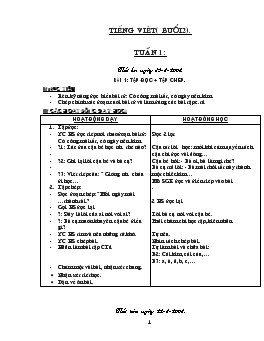 Giáo án môn Tiếng Việt lớp 3