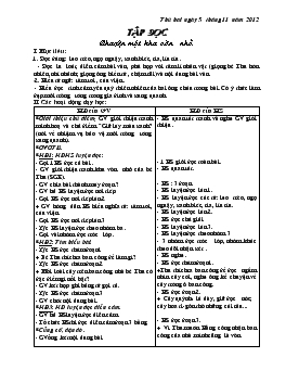 Giáo án môn Tiếng Việt - Tuần 11