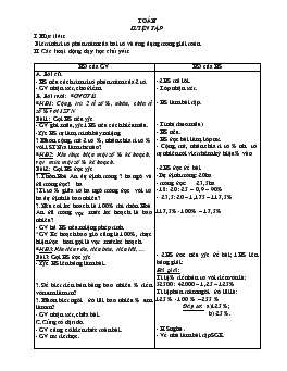 Giáo án môn Toán - Tuần 16