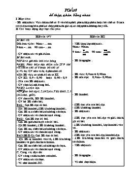 Giáo án môn Toán - Tuần 8