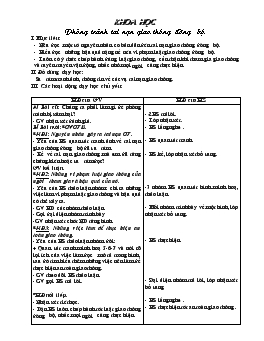 Giáo án môn Tự nhiên xã hội - Tuần 10