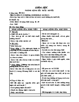 Giáo án môn Tự nhiên xã hội - Tuần 7