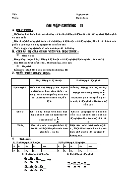 Giáo án Số học 7 học kỳ 2