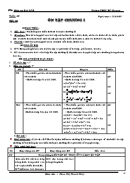 Giáo án Số học 8 tiết 18- Ôn tập chương I