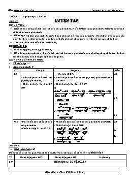 Giáo án Số học 8 tiết 25- Luyện tập