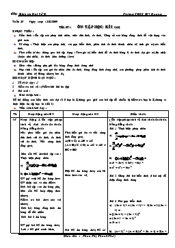 Giáo án Số học 8 tiết 37- Ôn tập học kì I (tiết 1)