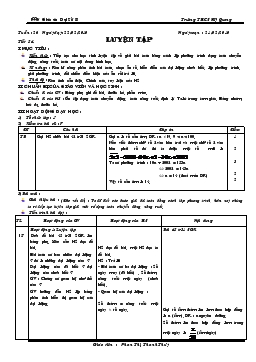 Giáo án Số học 8 tiết 54- Luyện tập