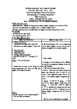Kế hoạch bài dạy thao giảng lơp 5 năm học: 2012 - 2013
