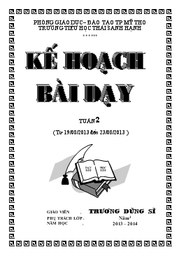 Kế hoạch bài học tuần 2