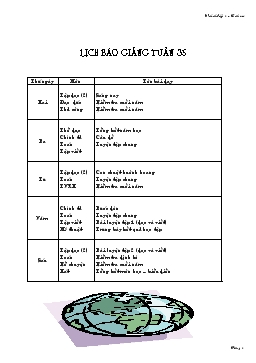 Lịch báo giảng tuần 35