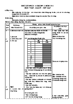 Tiểu luận Giáo án lớp 1 - Tuần 14, bài 59